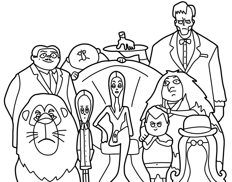 Pin on The Addams Family coloring pages