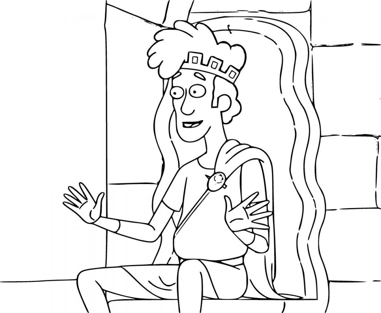 Printable Tyrannis surprised Coloring Page for kids.