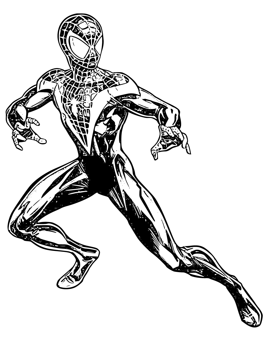Ultimate Spiderman Miles Morales Coloring Pages 9 Printable Sheets 
