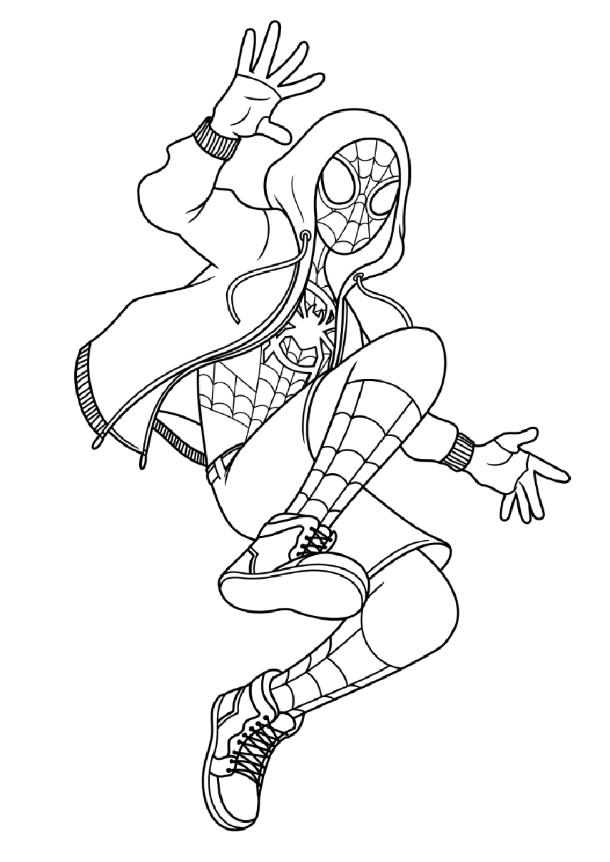 Ultimate Spiderman Miles Morales Coloring Pages (9 Printable Sheets ...