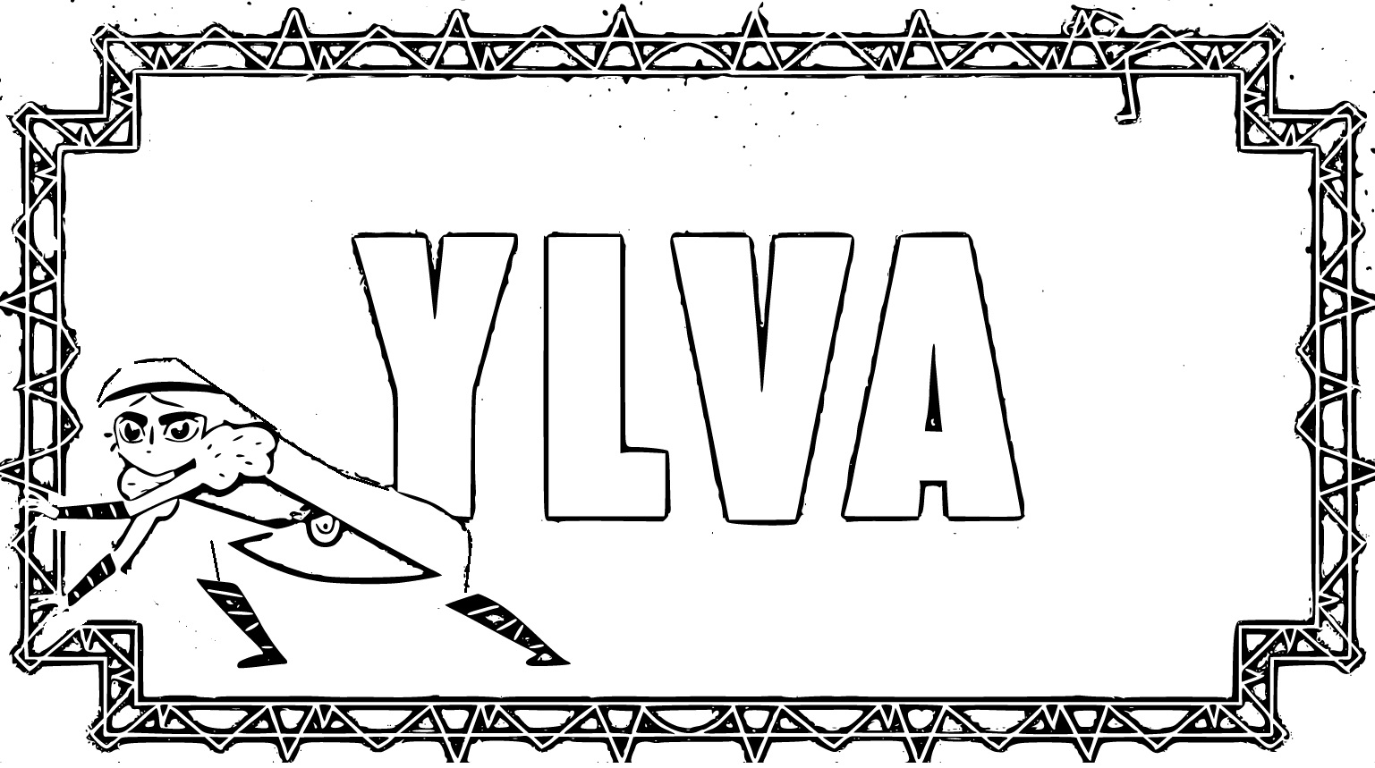 Printable Viking Skool Ylva outline Coloring Page for kids.