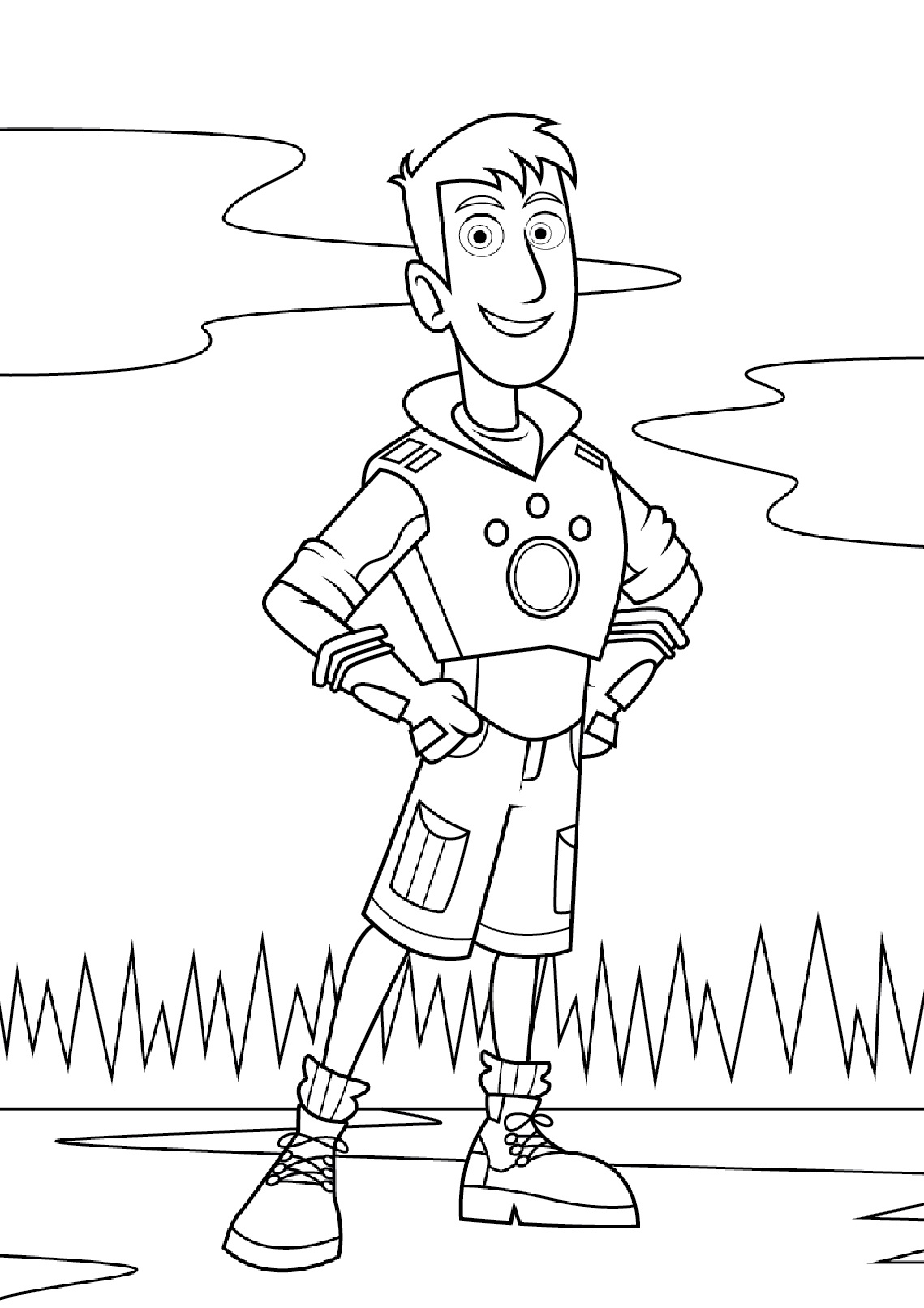 Printable Wild Kratts Coloring Page for kids.