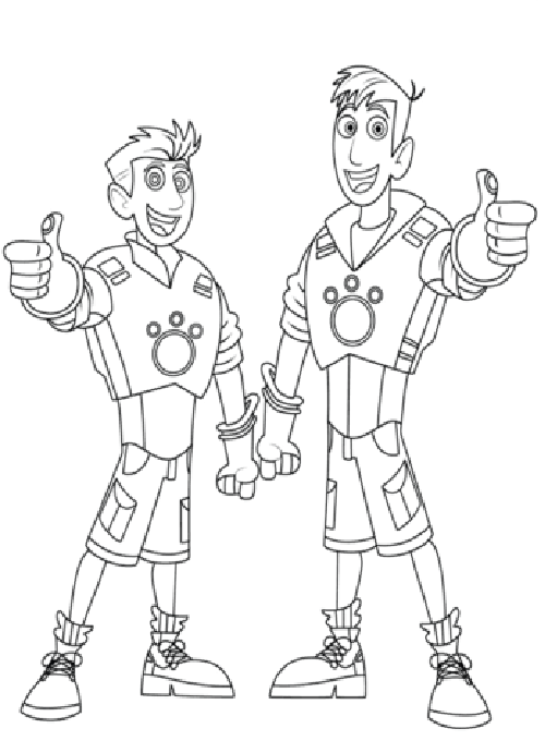 Printable Chris and Martin Kratts Coloring Page for kids.