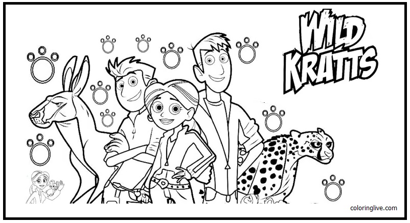 Printable Wild Kratts  sheet Coloring Page for kids.